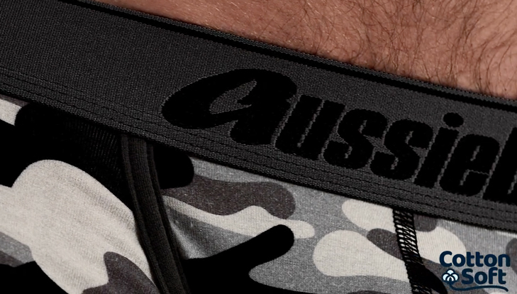Boxerky AussieBum CottonSoft Camo Black Hipster2